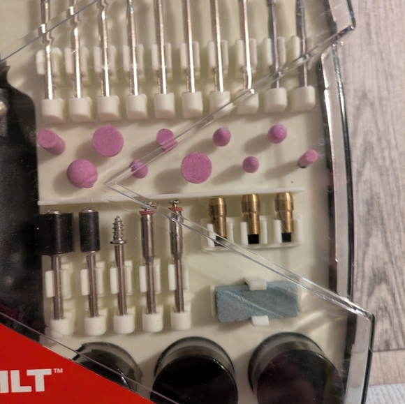 160-Piece 12V Mini Rotary Tool Set - Black and Red - Picture 4 of 9